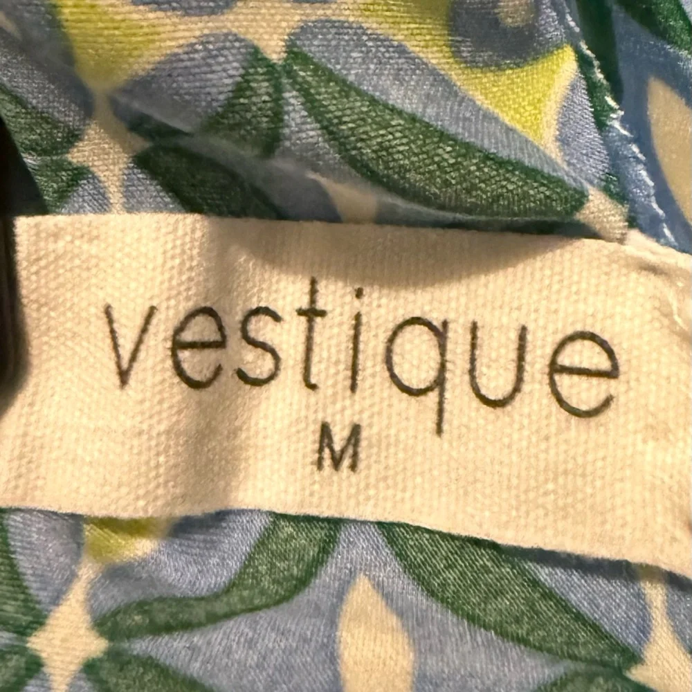 Vestique Teal and Yellow Geometric Maxi Dress - Picture 6 of 6